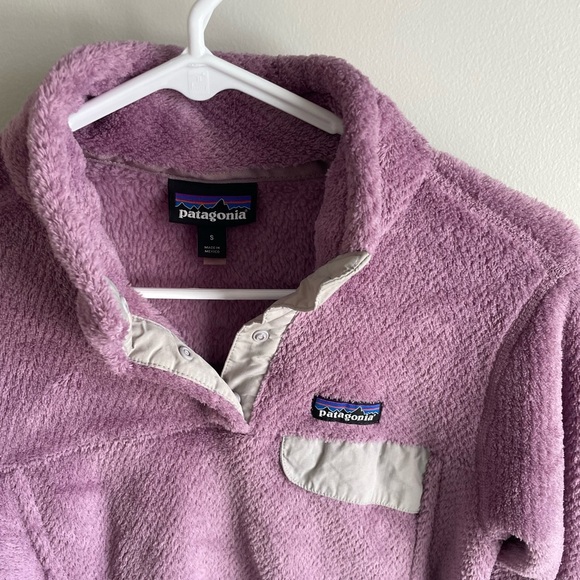 Patagonia Women's Lavender Light Purple Re-tool Quarter Snap Pullover - Small - Picture 4 of 11